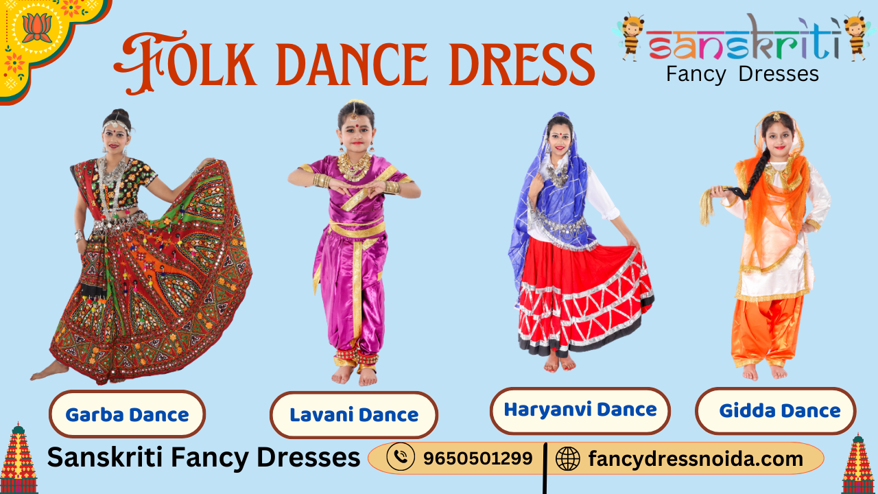 Buy SANSKRITI FANCY DRESSES Gujarati Garba Dance Fancy Dress Costume Folk Dance  Dress (3 To 5 Years) Online at Low Prices in India - Amazon.in
