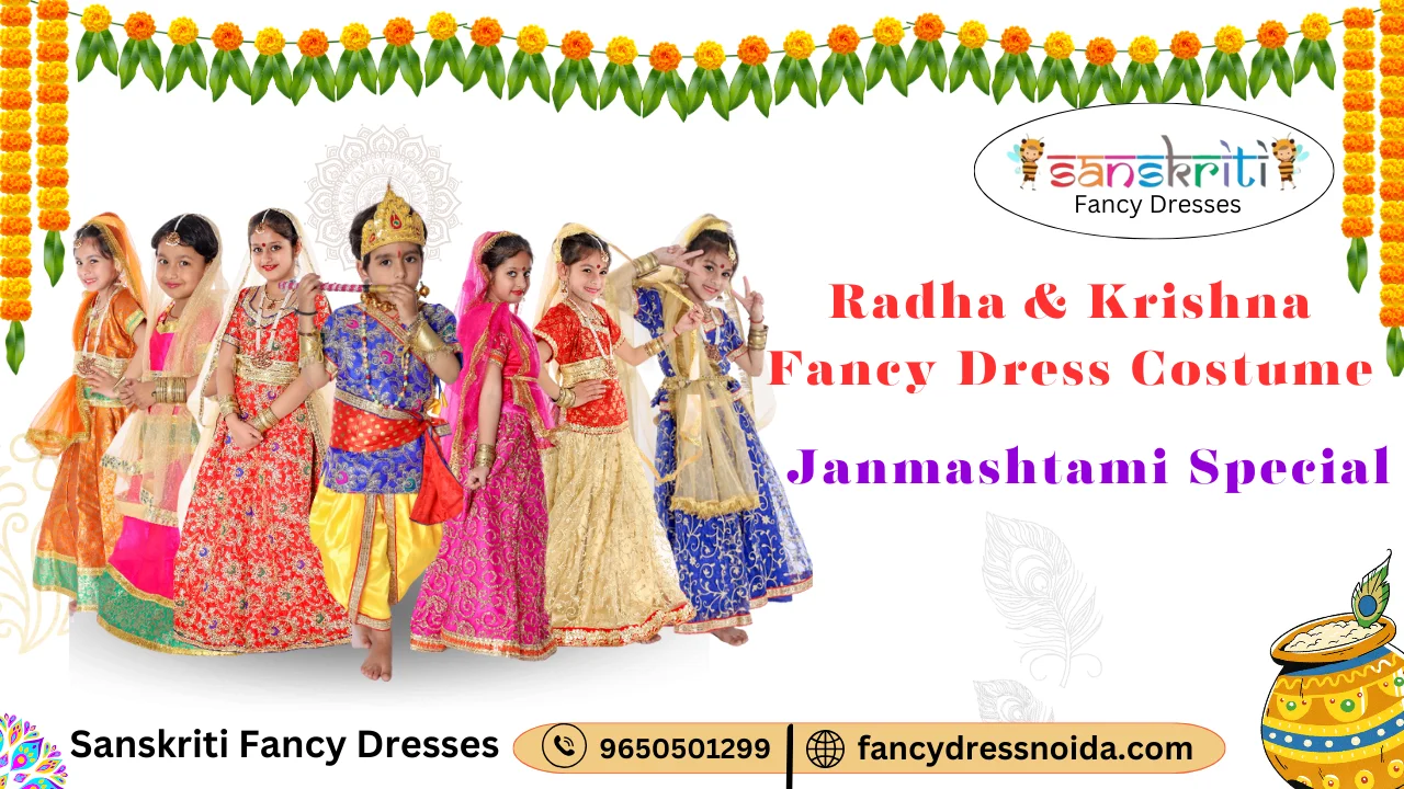 Radha & Krishna Fancy Dress Costume